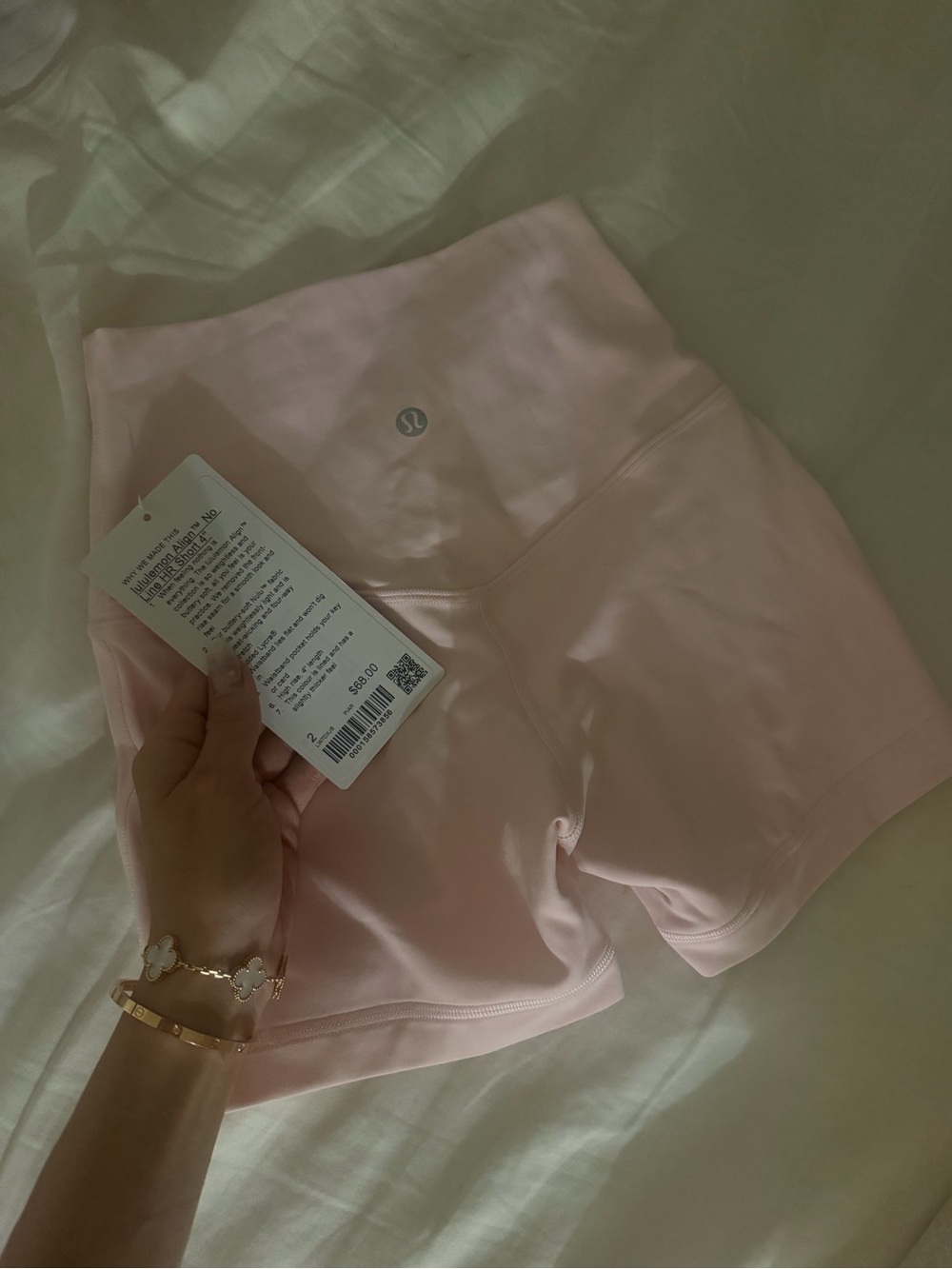 New with tags lululemon athletica Light Pink High-Rise Bike Shorts